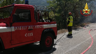 Camerino - Incendio in località Sfercia